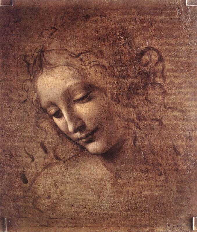 LEONARDO da Vinci The Virgin and Child with St Anne (detail)  f